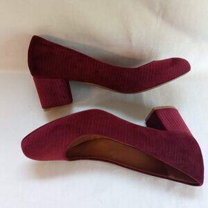Sezane Low Helena Courts in Burgandy, Like New, Size 37, (6.5)